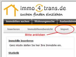 Import-Bereich von immo4trans.de