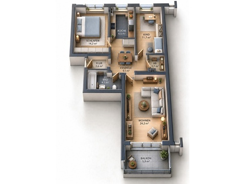 3D-Grundriss