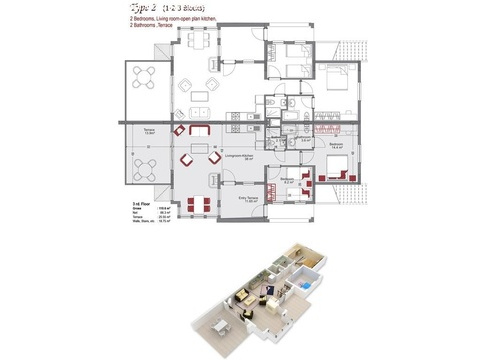 2 + 1 Meerblick Wohnung voll möbliert im Elite Country Club (3)
