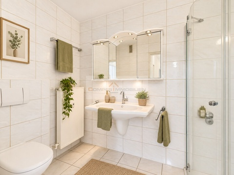 Badezimmer- 4 Zimmerwohnung in Königswinter (KI-generiert)