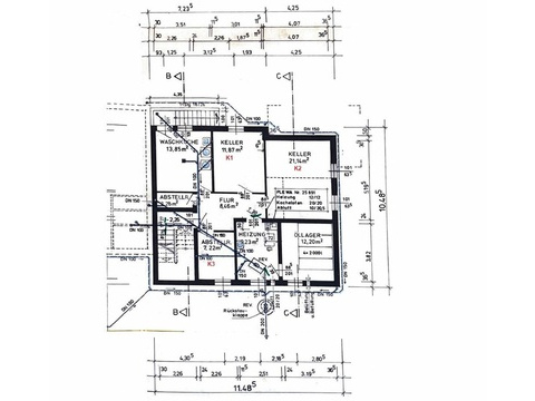 Kellerplan - Grundrisse Friedhofsweg
