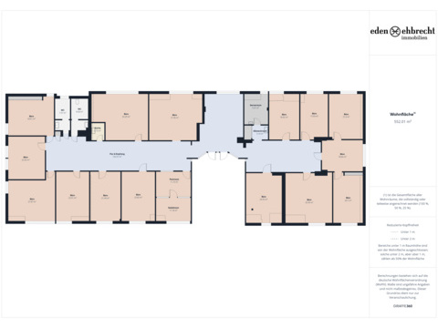Bürofläche mieten, pachten in Oldenburg (Oldb), mit Stellplatz, 552 m² Bürofläche, 17 Zimmer