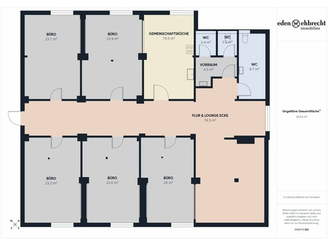 Bürofläche mieten, pachten in Oldenburg (Oldb), mit Stellplatz, 20 m² Bürofläche, 1 Zimmer