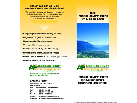 Immobilienvermittlung im 5-Seen-Land