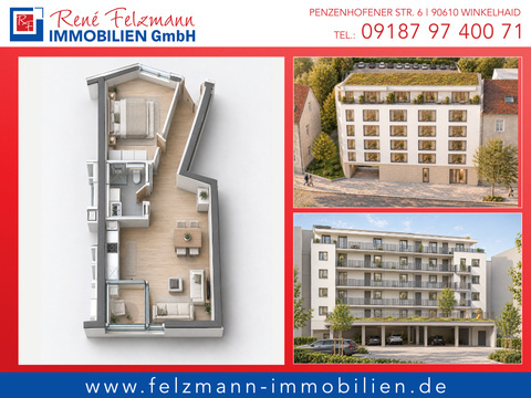 Etagenwohnung kaufen in Nürnberg, 52,2 m² Wohnfläche, 2 Zimmer