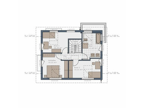 Grundriss Obergeschoss