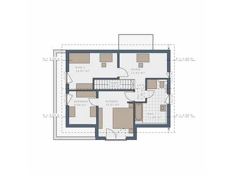 Grundriss Obergeschoss