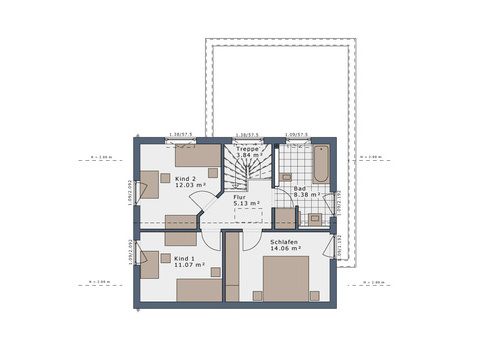 Grundriss Obergeschoss