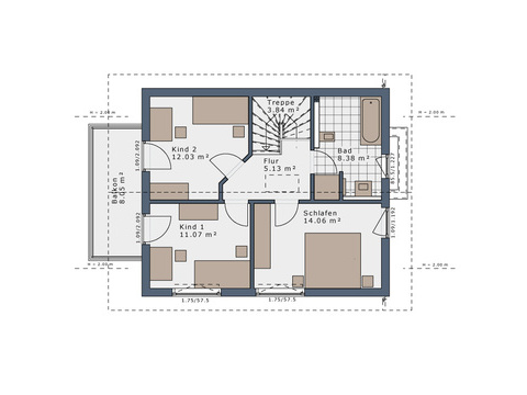 Grundriss Obergeschoss