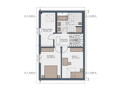 Grundriss Obergeschoss