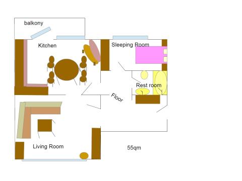 Etagenwohnung kaufen in Novi Grad Sarajevo, 55 m² Wohnfläche, 2 Zimmer