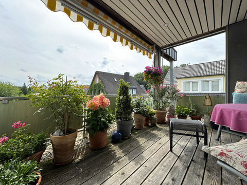 sonnige Dachterrasse