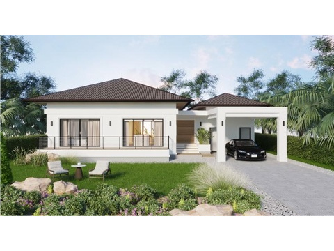 Villa kaufen in Hua Hin, 435 m² Grundstück, 103 m² Wohnfläche, 3 Zimmer