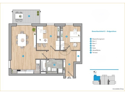 Bürohaus kaufen in Alsdorf, 71 m² Bürofläche