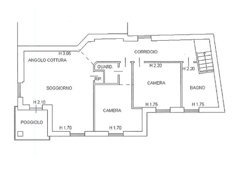 Grundriss Wohnung 2 Stock
