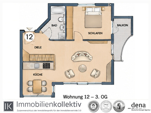 Grundriss Whg 12