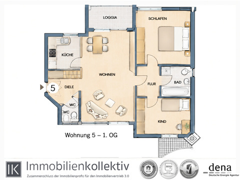 Grundriss Whg 5