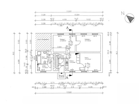 Grundriss EG - Wohnung 1
