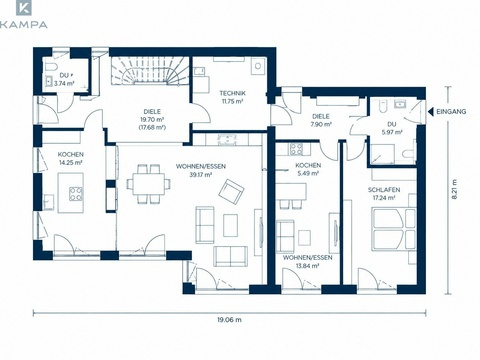 Signature S257 Unity-50 Grundriss EG