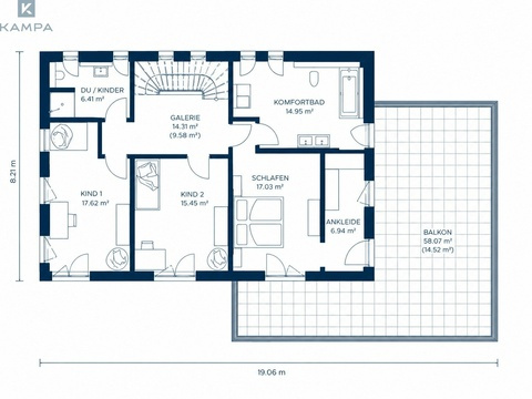Signature S257 Unity-50 Grundriss OG