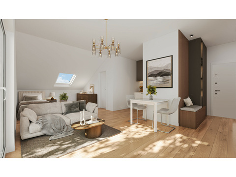 Dachgeschosswohnung kaufen in Siegburg, mit Stellplatz, 36 m² Wohnfläche, 1 Zimmer