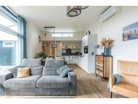 Luxus Wohnzimmer Premium Chalet Schouwen Duin Klimaanlage Fußbodenheizung001