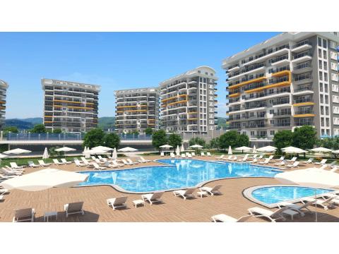 Etagenwohnung kaufen in Alanya, mit Stellplatz, 44 m² Wohnfläche, 2 Zimmer
