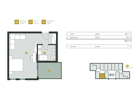 Wohnung kaufen in Zalacsány, 37 m² Wohnfläche