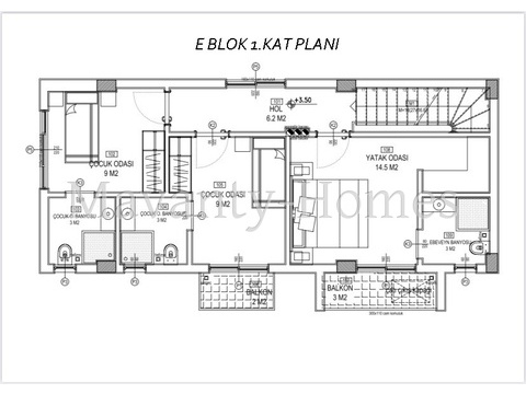 E Block 1. Etage