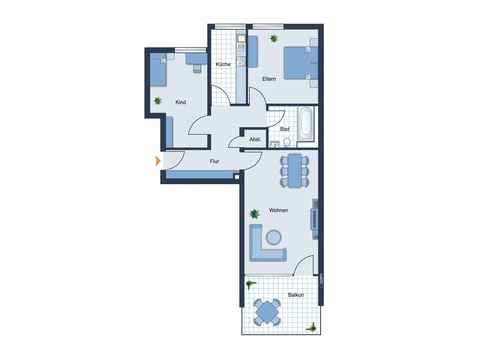 Etagenwohnung kaufen in Wiesbaden, 79 m² Wohnfläche, 3 Zimmer