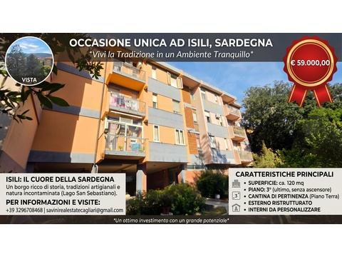Etagenwohnung kaufen in Isili, 4 Zimmer