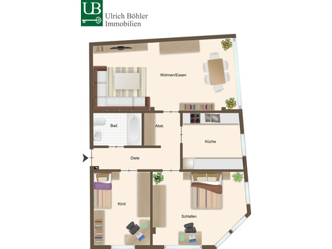 Etagenwohnung mieten in Dortmund, 78 m² Wohnfläche, 3,5 Zimmer