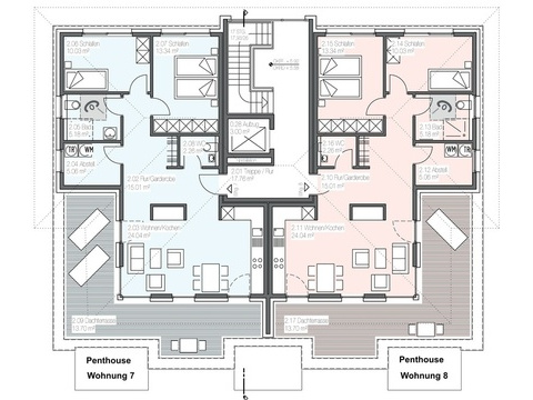 Grundriss Penthouse