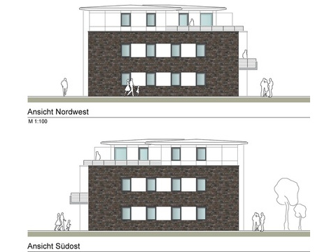 Ansicht Nordwest - Südost