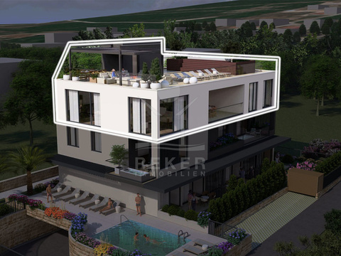 Penthousewohnung kaufen in Sukošan, mit Garage, 249 m² Wohnfläche, 5 Zimmer