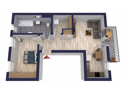 Etagenwohnung kaufen in Rostock, mit Stellplatz, 58 m² Wohnfläche, 2 Zimmer