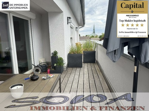 Penthousewohnung kaufen in Neuburg, mit Garage, mit Stellplatz, 135,6 m² Wohnfläche, 3,5 Zimmer