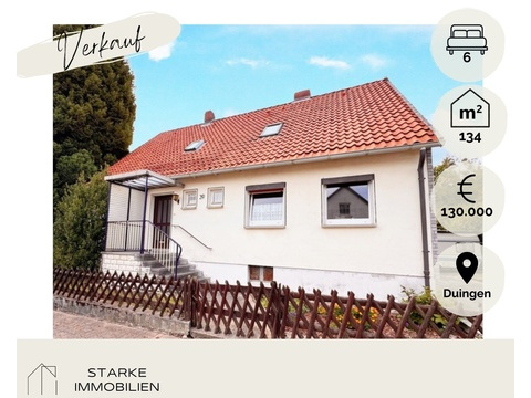 Einfamilienhaus kaufen in Duingen, 1.250 m² Grundstück, 134 m² Wohnfläche, 6 Zimmer