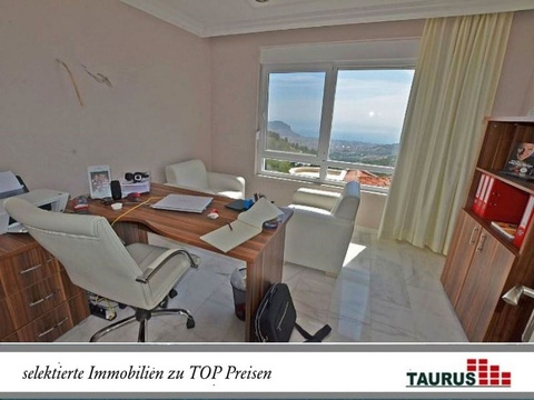Taurus Türkei Immobilien Alanya - Bektas - Schnäppchen Preis !!! Möblierte Villa mit Zi., Meerblick...