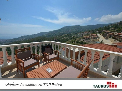 Taurus Türkei Immobilien Alanya - Bektas - Schnäppchen Preis !!! Möblierte Villa mit Zi., Meerblick...