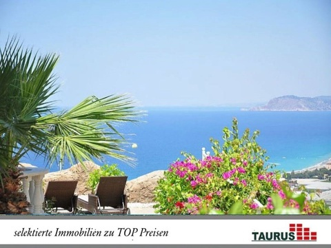 TAURUS Türkei Immobilien Alanya - Kargicak - Zi. Topvilla mit erstklassigem Panorama Pool