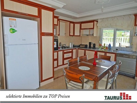 Taurus Türkei Immobilien Alanya - Tepe - Möblierte Zi. Top Villa mit Meerblick POOL