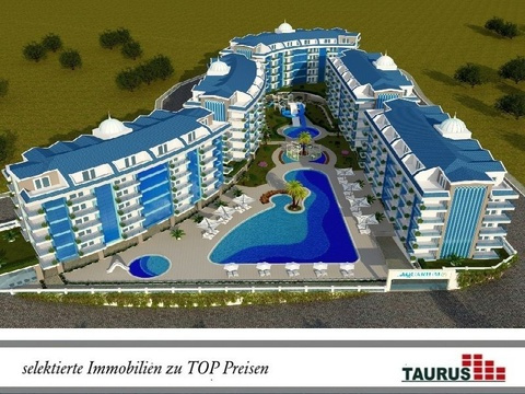 Luxus Residence mit verschiedenen Wohnungen in Alanya Kestel