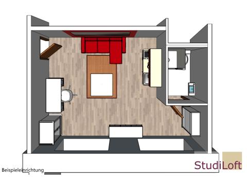 Etagenwohnung mieten in Chemnitz, 26 m² Wohnfläche, 1 Zimmer
