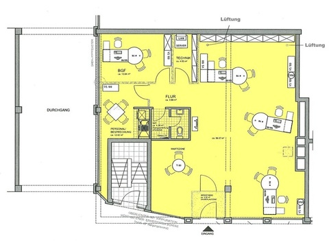 Grundriss des Ladens
