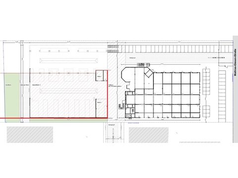 Grundrissplan Hallenteil Nord