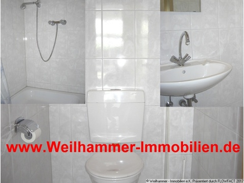 WC mit Dusche und Waschbecken