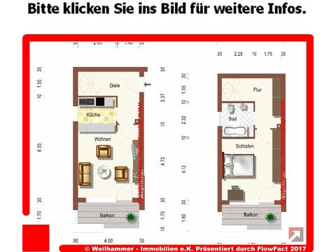 Maisonette- Wohnung mieten in Saarbrücken, mit Stellplatz, 86 m² Wohnfläche, 2 Zimmer