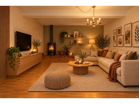EG - Wohnzimmer Ansicht 1 - digital visualisiert