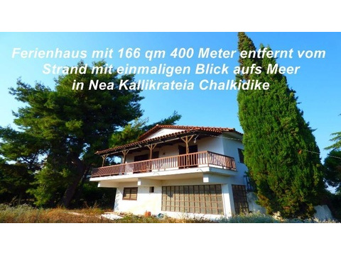 Ferienhaus kaufen in Néa Kallikrátia, 1.000 m² Grundstück, 166 m² Wohnfläche, 7 Zimmer